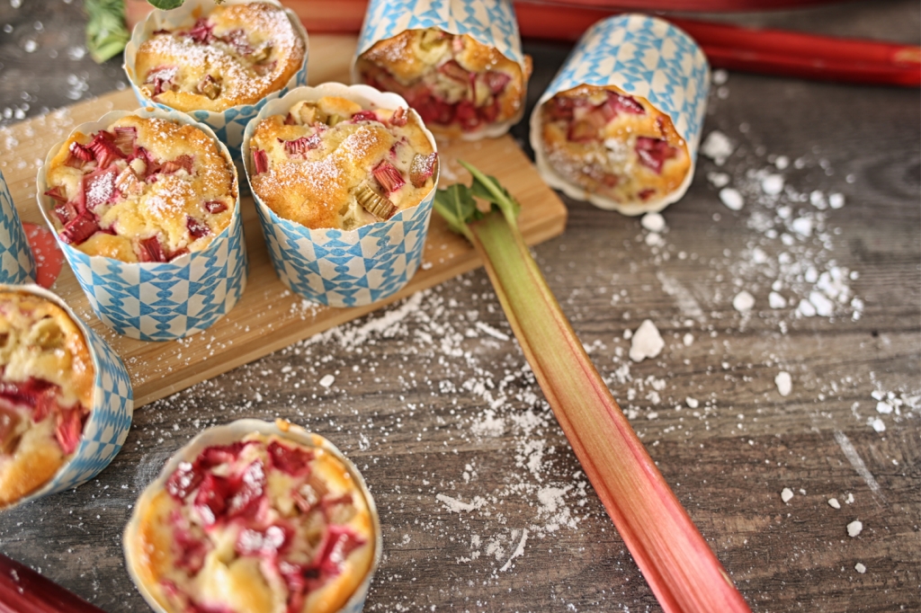 Pudrige Rhabarber Muffins Pottgewächs