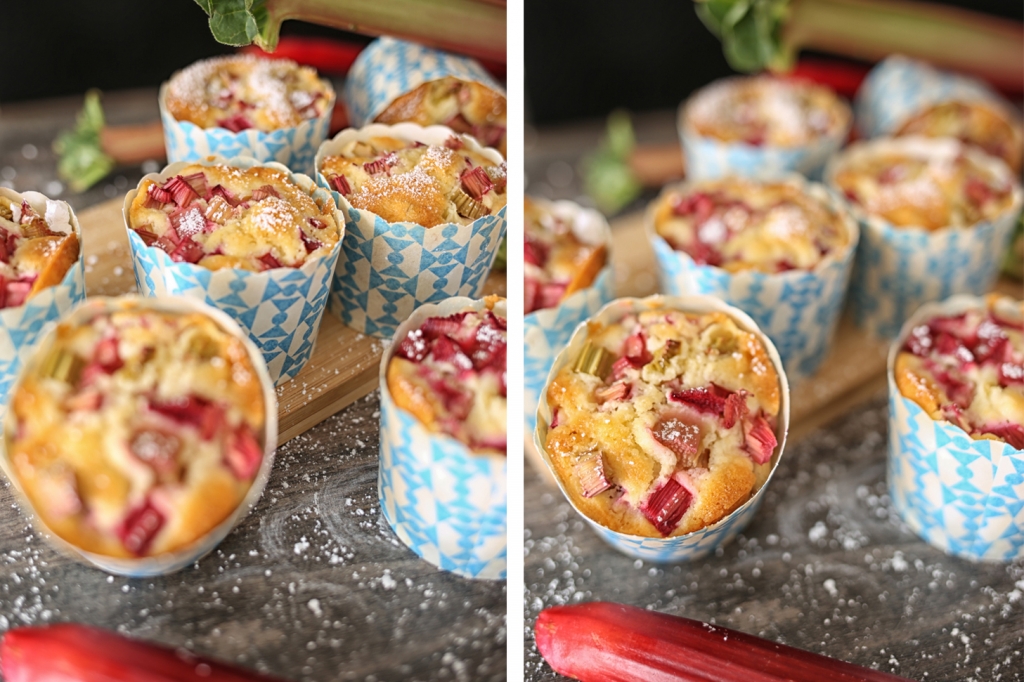 Pudrige Rhabarber Muffins Pottgewächs
