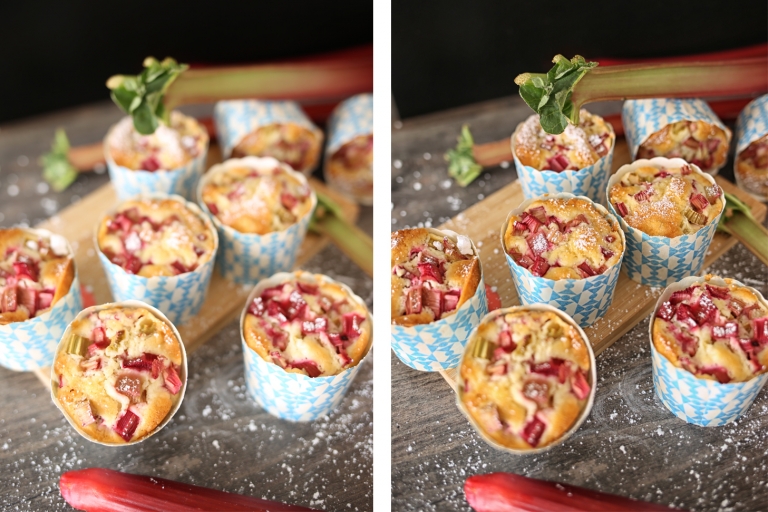 Pudrige Rhabarber Muffins Pottgewächs