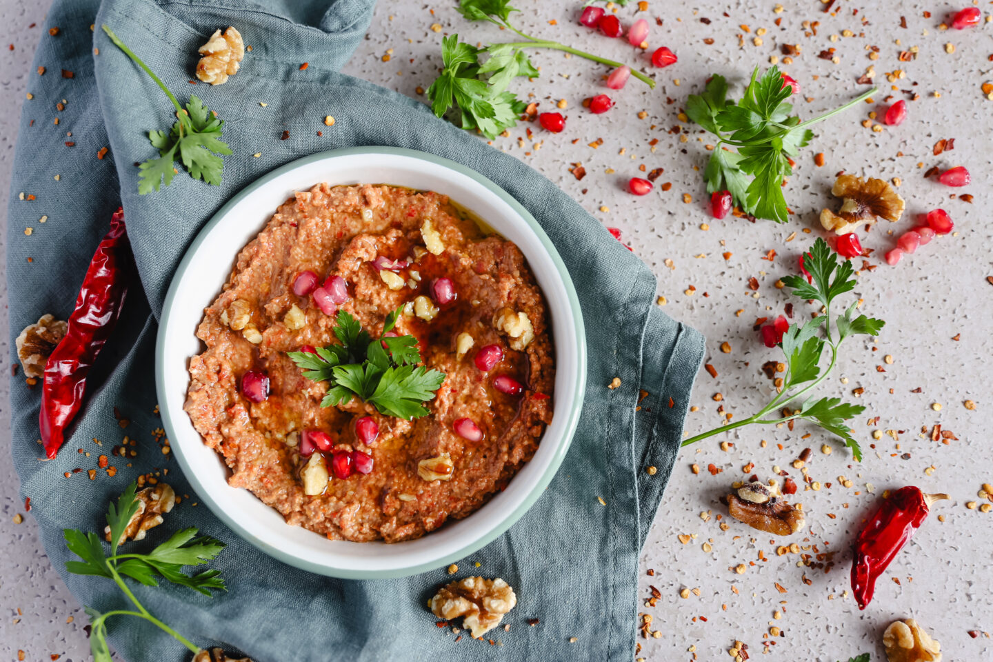 Muhammara - würziger Paprika Walnuss Dip - Pottgewächs