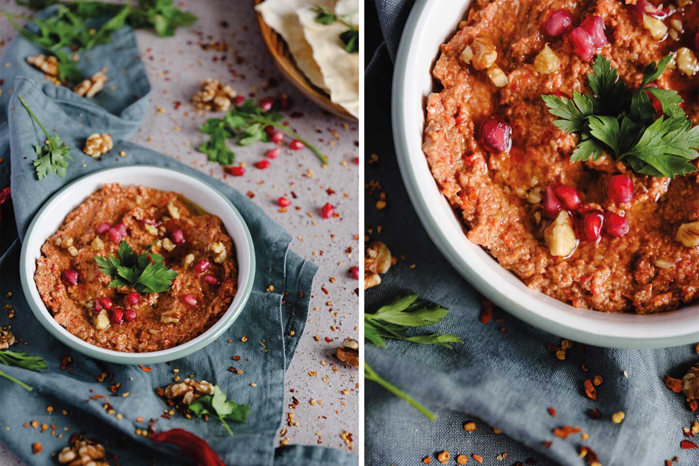 Muhammara - würziger Paprika Walnuss Dip - Pottgewächs